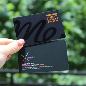 Biglietti da visita intelligenti personalizzabili QR Code 213 215 216 nero opaco PVC RFID NFC controllo di accesso prodotti stampabili - Product Image 1