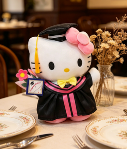 Peluche de Gato KT Estético para Graduación, Lindo Juguete con Birrete y Toga de Licenciatura |   Regalo de Graduación Viral de <span class=keywords><strong>TikTok</strong></span>, Decoración de Habitación Preppy, Regalo para Estudiantes - Product Image 6