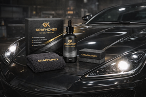GRAPHONEX 12H น้ำยาเคลือบเซรามิกนาโนโบโรฟีนแบบซ่อมแซมตัวเองได้ ความหนา 60 ไมครอน สำหรับรถยนต์และเรือ ป้องกันสีรถ กันน้ำ กันรังสียูวี และกันคราบเกลือ - Product Image 3