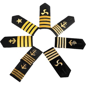 Office Commander Formal Uniform Shoulder Boards Custom Nickel-Free Woven Star Pattern Fabric Epaulets for Garment <strong>Application</strong> - Product Image 2