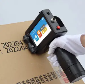 Handheld Inkjet Printer Max Printing Height One Inch 25.4mm Inkjet Coder with Quick-Drying Ink for Date/Barcode/Lot Number/Logo