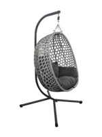Fauteuil à bascule en métal résistant aux UV pour salon, plusieurs options de couleurs, chaise suspendue en forme d'œuf, chaise hamac