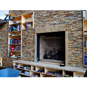 Pierre décorative murale extérieure ZGSTONE, carrelage en <span class=keywords><strong>ardoise</strong></span> de culture, panneau mural naturel, revêtement en pierre décorative, panneau mural en pierre - Product Image 2