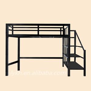China Home Bedroom Furniture <b>Cheap</b> Double Deck Size <b>Loft</b> Dormitory Hotel Hostel Steel Metal <b>Bed</b> Frame Sale - Product Image 3
