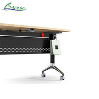 Bureau de formation pliable au design moderne pour écoles et bureaux, table de réunion empilable avec plateau rabattable