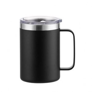 High Quality BPA FREE Custom Eco-Friendly 16Oz Powder Coated Double Wall Stainless Steel Office <b>Coffee</b> Tumbler Mug With Handle - Product Image 1