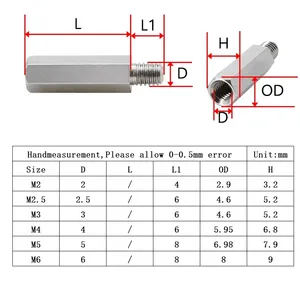 M2 M2.5 M3 M4M5 M6 M8 nichelato piastra di zinco acciaio al carbonio maschio femmina esagonale distanziatore pilastro PCB montaggio scheda madre distanziatore esagonale - Product Image 3