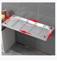 Meja Persiapan Makanan Heavy Duty dari Stainless Steel dengan Rak Penyimpanan