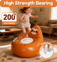 Canapé gonflable portable mignon pour enfants, chaise gonflable de dessin animé pour la maison et le camping, chaise longue légère pour l'extérieur OEM ODM