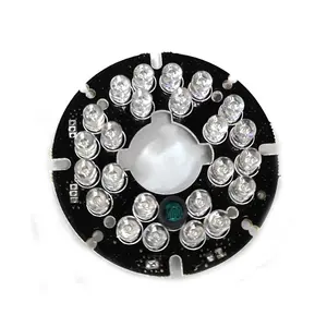 24pcs 850nm IR LED PCB板照明器，用于球型相机组装FY-9024F