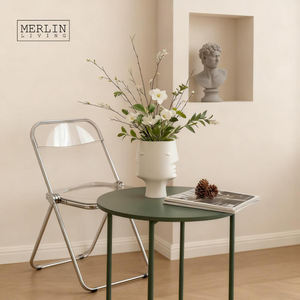 멀린 리빙 모던 럭셔리 북유럽 인간의 얼굴 매트 세라믹 대칭 디자인 아트 액세서리 탁상 꽃병과 홈 장식 - Product Image 4