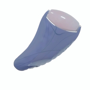 ลูกกลิ้งหน้าหยกโรสควอตซ์ ด้ามจับโลหะผสมสังกะสีธรรมชาติ 100% ขายดี - Product Image 2