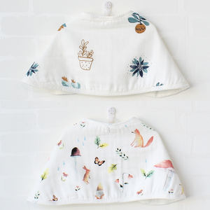 De 100% algodón 2 Paquete de muselina de alimentación dentición babear babero eructo tela para babeando y dentición para bebé - Product Image 1