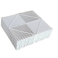 Dalles de sol modulaires pour garage 380G, portables, antidérapantes, en PP, avec grille de drainage pour lavage de voitures, atelier