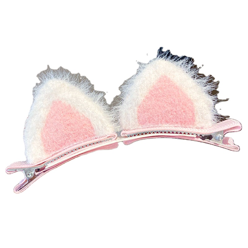 Модный стильный милый плюшевый зажим для волос для девочек, заколка для волос с кошачьими ушками, Детские аксессуары для волос с фруктами и животными