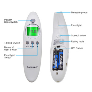 Thermomètre à pistolet infrarouge à affichage LCD électronique médical Termometro infrarouge <span class=keywords><strong>frontal</strong></span> sans mercure avec source d'alimentation électrique - Product Image 3
