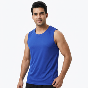 Maillot de basket-ball personnalisé pour homme, t-shirt d'entraînement pour jeunes, respirant, tricoté, t-shirt uni, style décontracté, imprimé, sans manches, débardeur - Product Image 1