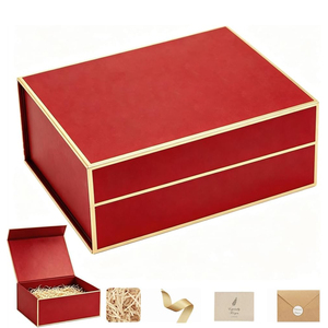 Caja de Regalo Plegable Magnética de Cartón Rígido Negro Mate, Grande, de Lujo, con Logotipo Personalizado Premium - Product Image 1