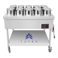 Lyroe Restaurant Hôtel Alimentation Traiteur Buffet Vapeur Électrique Bain Marie Chauffage Réchauffeur Pot Soupe Comptoir Chariot Cabinet