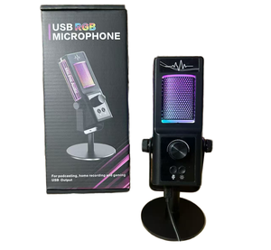 Hot Selling Noise Cancelling Cardioid Metal Condenser <b>Microphone</b> CM-100 USB RGB <b>Wired</b> Desktop <b>Microphone</b> for Live Streaming - Product Image 1