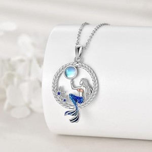Nuevo Collar de Moda con Diseño de Sirena, Unisex, Colgante Redondo Hueco de Estrella de Mar, Zirconia, Chapado en Oro de 18K, Estilo Punk, <span class=keywords><strong>Melody</strong></span> - Product Image 5