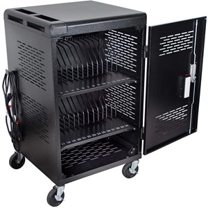 Gabinete de Carga Móvil con 30 Compartimentos, Regleta de Alimentación de CA para Tablets en el Aula, Carro de Carga para Laptops - Product Image 1