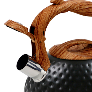 Bollitore Classico in Acciaio Inox con Fischio 3L 2.7QT, Adatto <span class=keywords><strong>per</strong></span> Induzione, Ecologico, Teiera da Fornello con Manico in Legno - Product Image 5