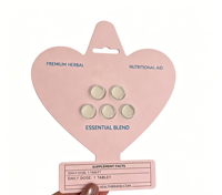 Emballage personnalisé pour pilules vides, flacon pour capsules, plateau en plastique 3D, emballage de comprimés sous blister, cartes blister 3D avec boîte de présentation