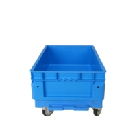 Conteneurs de stockage de grande capacité 150 litres pour entrepôt, centre de distribution industriel, bac de manutention en plastique robuste, vente chaude