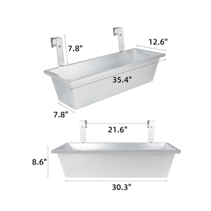 Tùy chỉnh thép mạ kẽm chăn nuôi máng ăn treo hạt/nước trung chuyển trang trại cừu dê ăn với móc điều chỉnh - Product Image 6