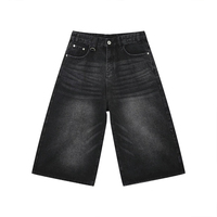 Shorts en jean tendance pour homme, collection Printemps-Été 2025, coupe trois-quarts, avec boutons décoratifs, coupe droite ample