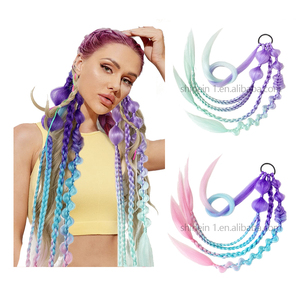Vente en gros 24 pouces synthétique fait à la main Jumbo Expression tressage cheveux bulle torsion Crochet cheveux naturels <span class=keywords><strong>queue</strong></span> <span class=keywords><strong>de</strong></span> <span class=keywords><strong>cheval</strong></span> casque - Product Image 4