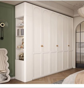 <span class=keywords><strong>Armadio</strong></span> Personalizzabile in Legno Massello Stile Mid-Century con Scarpiera a Porta Singola dal Pavimento al Soffitto e Cabina <span class=keywords><strong>Armadio</strong></span> - Product Image 2