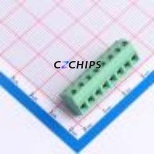 MX127S-3.81-08P-GN01-Cu-Y-A Screw Terminal Block Through hole Component (THT),P=3.81mm Connector 1x8P 3.81mm Green Through Hole - Product Image 1