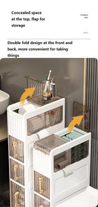 <span class=keywords><strong>Tiroir</strong></span> de rangement pour salle de bain mobile écologique à 2 couches rectangle en plastique PP moulé par injection pour l'organisation de petites pièces - Product Image 4