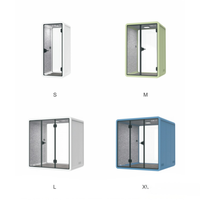 Cabine insonorisée modulaire personnalisable en aluminium HAUMR pour studio d'enregistrement musical, mobilier de bibliothèque, isolation acoustique pour école