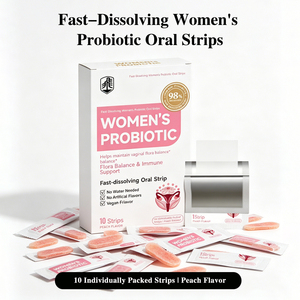 Probiotiques naturels pour femmes, bandelettes orales à dissolution rapide, équilibre de la <span class=keywords><strong>flore</strong></span> vaginale, vente en gros, marque privée, soins féminins, bandelettes à dissolution rapide en vrac - Product Image 1