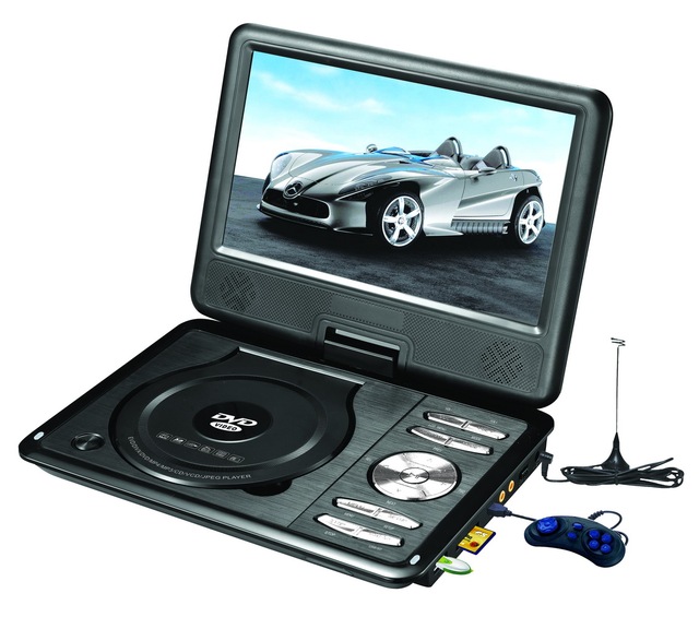9 Inch Screen Rechargeable Battery 480P TV USB Game Port Portable EVD for Player