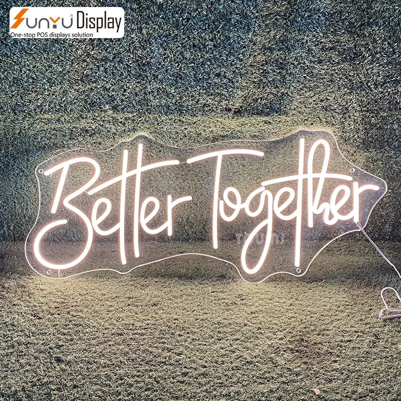 Free design Waterproof better together neon sign decorative custom size color letter led neon sign