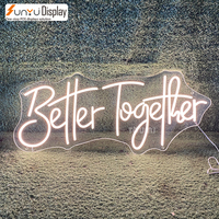 Enseigne au néon Better Together de conception libre imperméable à l'eau Enseigne au néon Led de lettre de couleur de taille personnalisée décorative