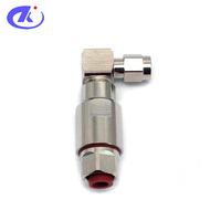 Conector coaxial RF Conector macho SMA R/A para abrazadera de cable Supeflex de 1/4''