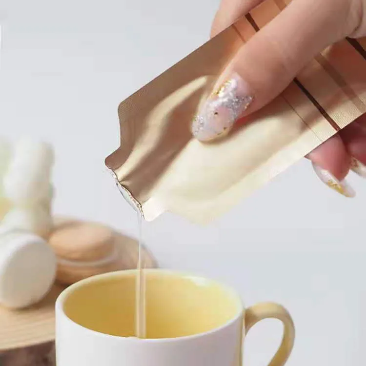 การพิมพ์ดิจิตอล20กรัมอาหารเกรดฟอยล์ติดแพ็คถุงซองพลาสติกนมน้ำผึ้งโปรตีนกาแฟชาผงซอง