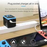 Adaptateur de voyage universel multi-prises Wontravel avec rallonge USB et prise secteur 1840W