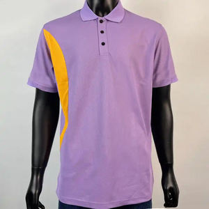 เสื้อโปโลชาย แขนสั้น ทรงปกติ แต่งขอบตัดสี ดีไซน์เรียบง่าย สไตล์ลำลอง สีน้ำเงินและสีเขียวขุ่น - Product Image 2