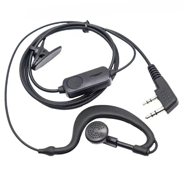 Walkie Talkie Earphones Headset Baofeng BF 888s Compatible Dual Band Wireless Earpiece PTT Mic Two Way Radio Analog/DM R 1M Cord