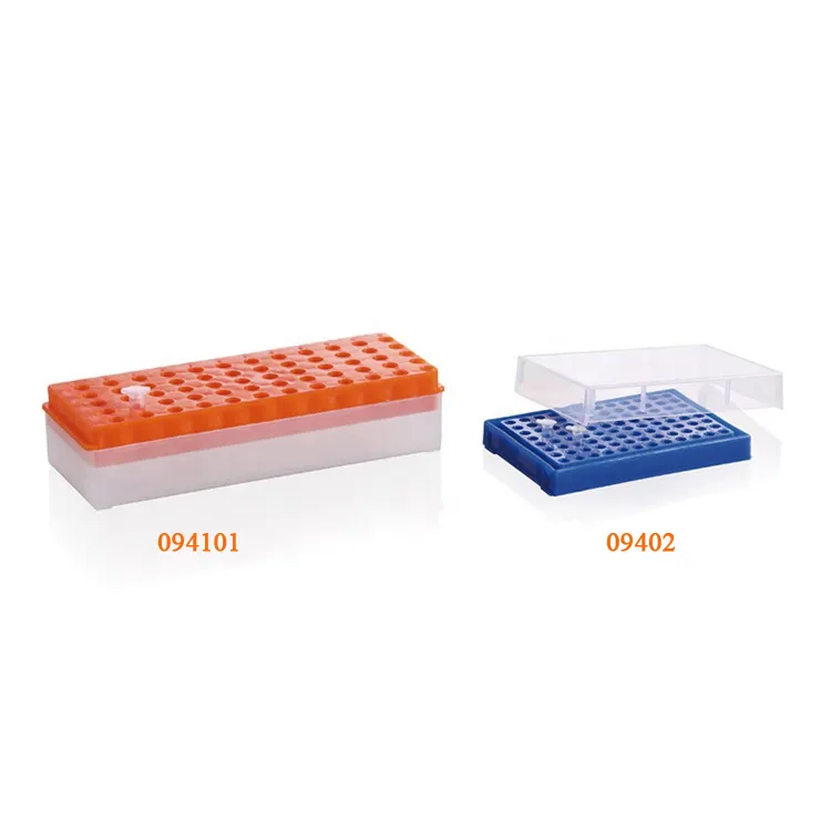 96 wells plastic test tube rack box for 0.2ml micro centrifuge tube