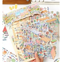 1 Pak Stiker 181.0 Stiker Adegan Miniatur Stiker Adegan 3D DIY Unboxing