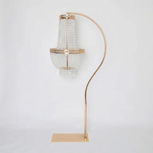 Centrotavola per Matrimonio in Cristallo e Metallo Dorato, Decorazione da Pavimento Direttamente dalla Fabbrica Zhuoyun - Product Image 2