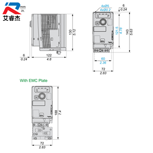 อินเวอร์เตอร์รุ่นใหม่ ATV320U04M3C ของแท้ ซีรีส์ ATV320 ขนาดกะทัดรัด 3 เฟส 220V 0.37KW อินเวอร์เตอร์ Schneider - Product Image 3