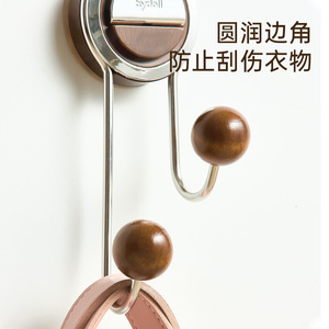 Suction Cup Hooks Double Hook 5kg Load Capacity Vacuum Sealed Wall Mounted Bathroom Hooks Traceless No Drill Installation - Product Image 3